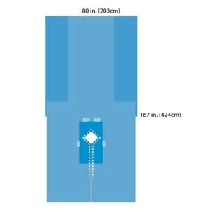 Convertors Tiburon Drape Craniotomy Diamond Fenestrated 80'X167" Blue 8/Ca