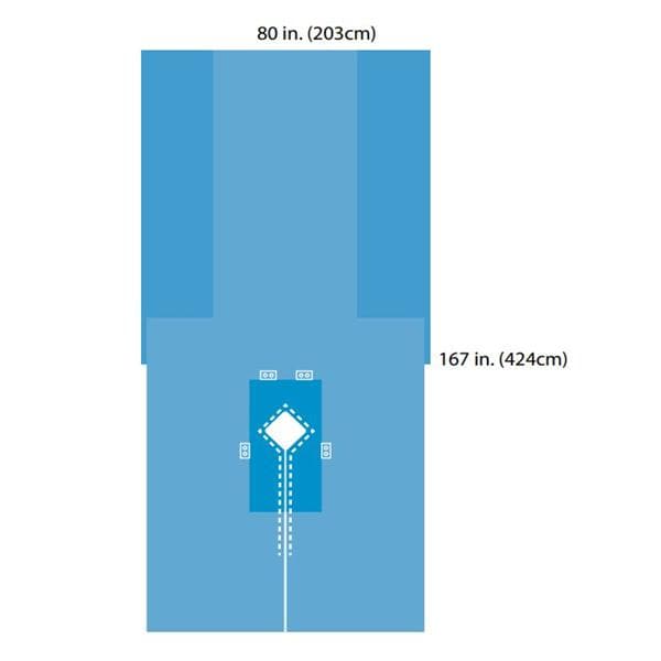 Convertors Tiburon Drape Craniotomy Diamond Fenestrated 80'X167" Blue 8/Ca