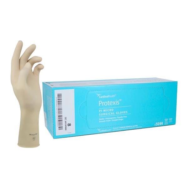 Protexis PI Micro Synthetic Polyisoprene Surgical Gloves 8 Cream 50/Bx