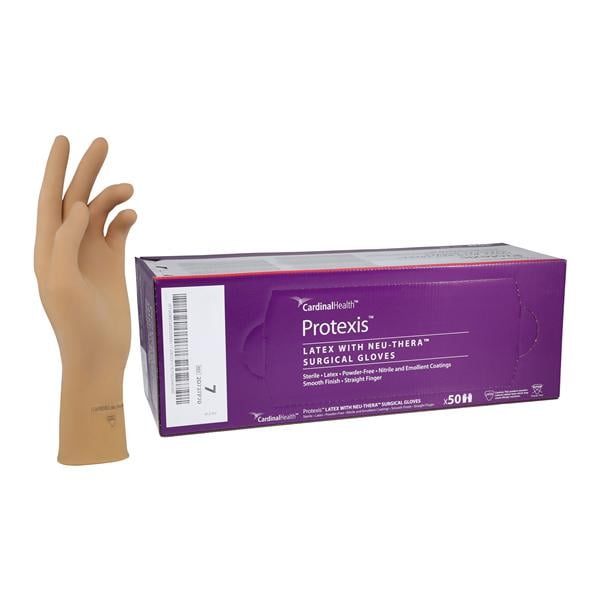 Protexis Neu-Thera Latex Surgical Gloves 7 Light Brown 50/Bx