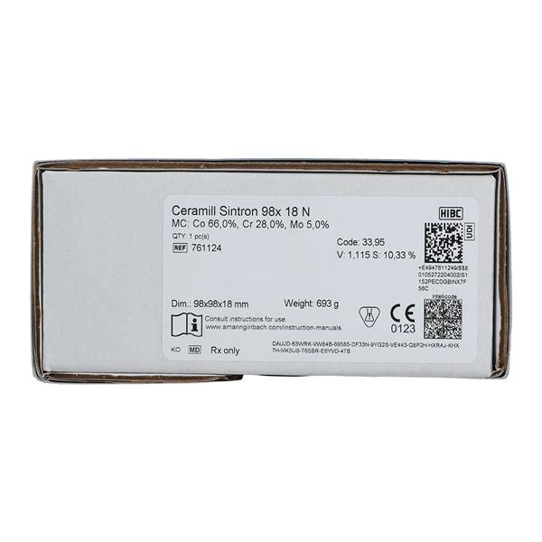 Ceramill Sintron Metal Disc Grey Ea