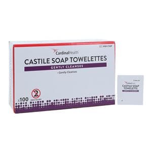 Castile Soap Towelette 12.5x20cm 100/Bx