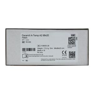 Ceramill A-Temp Stained PMMA Disc A2 98x20 1/Bx