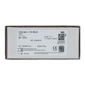 Zolid Gen-X Zirconia Disc D2 98x22 Ea