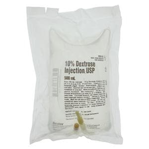 IV Injection Solution Dextrose 10%/Water 500mL Viaflex Plastic Co...
