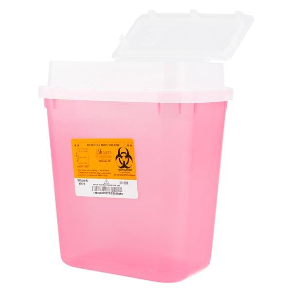 Sharps Container 2gal Translucent/Red/Black 10x11-1/4x7" Ld Plypro 10/CA