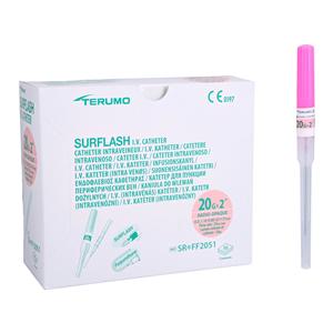 SurFlash IV Catheter 20 Gauge 2" Pink 50/Bx, 4 BX/CA