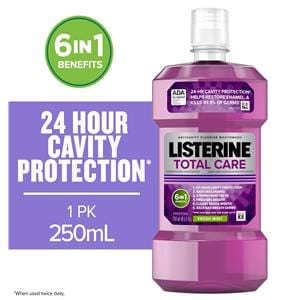 Listerine Total Care Anti Cavity Fresh Mint Mouth Rinse 250 mL 6/Ca