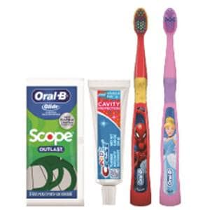 Crest Oral-B Toothbrush 3+ Years Bundle with Flossers 72/Ca