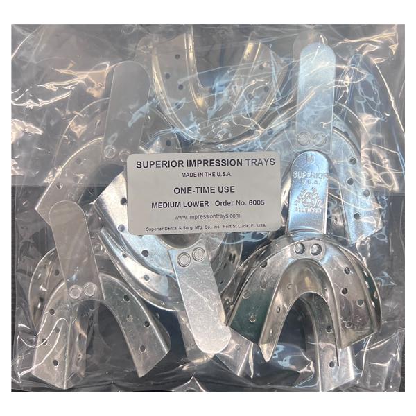 Impression Tray Medium Lower 12/Pk