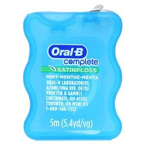 Oral-B Complete Satin Floss Waxed Floss 5.5 Yards Mint 144/Ca