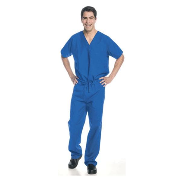 Scrub Pant 2 Pockets Large Royal Blue Unisex Ea