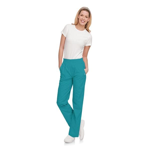 Scrub Pant 4 Pockets Large Teal Womens Ea
