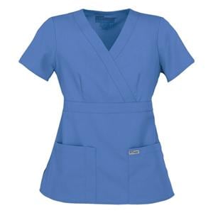 Greys Anatomy Scrub Shirt 4153 Crossover Womens X-Large Ceil Blue Ea
