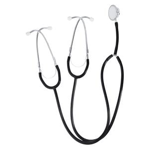 Mabis Training Teaching Stethoscope Adult Black Single Lumen Tubing Ea