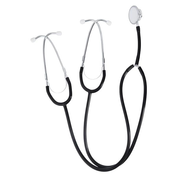 Mabis Training Teaching Stethoscope Adult Black Single Lumen Tubing Ea