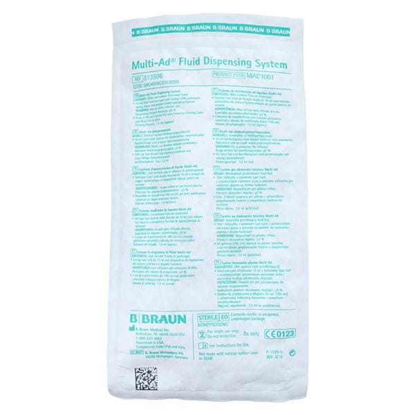 Multi-AD Fluid Dispensing Set 41" 10cc Luer-Lock Syringe Luer Lock Spk 10/Ca