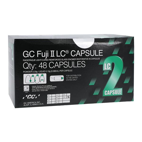 GC Fuji II LC Glass Ionomer Capsule C4 Refill 48/Bx