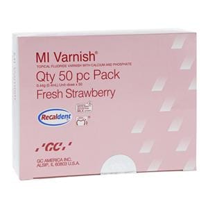 MI Varnish Fluoride Lq UD Cp Fluoride 0.4 mL 0.4 Gm Strawberry Clear 50/Bx