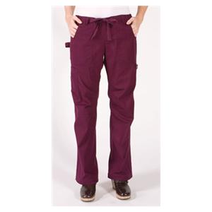 Scrub Pant 6 Pockets X-Small Merlot Womens Ea