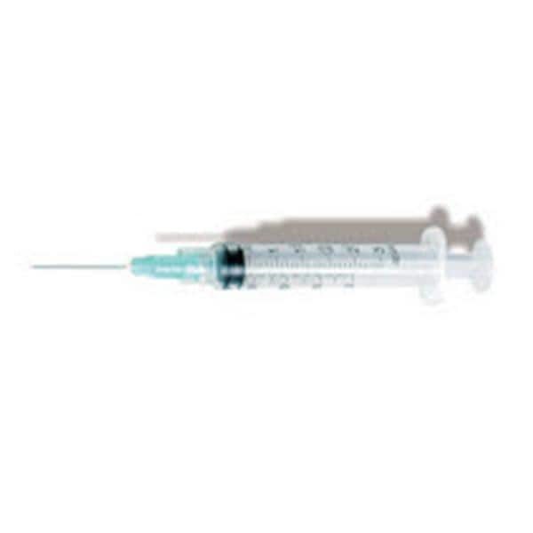 Hypodermic Syringe/Needle 21gx1" 3cc Green Conventional Low Dead Space 100/Bx, 10 BX/CA