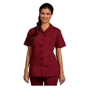 Scrub Shirt 2 Pockets Short Sleeves X-Large Burgundy Womens Ea