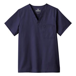 Scrub Shirt V-Neck 1 Pocket Set-In Sleeves 5X Large Navy Unisex Ea