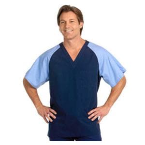Scrub Shirt Raglan Sleeves X-Large Navy / Ceil Unisex Ea