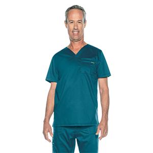 Proflex Scrub Top V-Neck 2 Pockets Small Caribbean Unisex Ea
