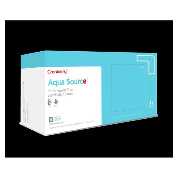 Aqua Source Nitrile Exam Gloves Large Aqua Non-Sterile, 10 BX/CA