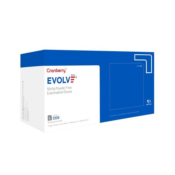 Evolve 300 Nitrile Exam Gloves Large Royal Blue Non-Sterile, 10 BX/CA