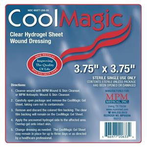 CoolMagic Hydrogel Hydrogel Dressing 3-3/4x3-3/4" Sterile Clear LF