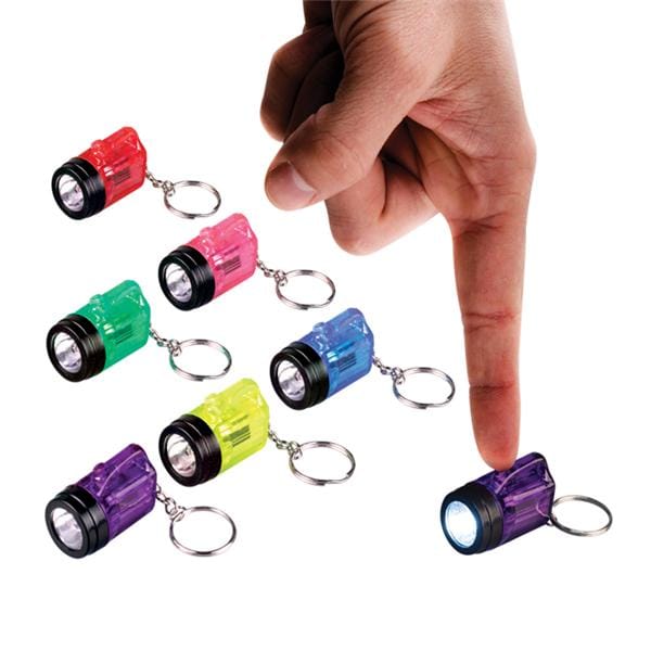Toy Keychains Flashlight Assorted Colors 24/Bx
