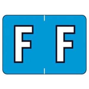 Sycom "F" End Tab Labels 1"x1.5" 500/Rl