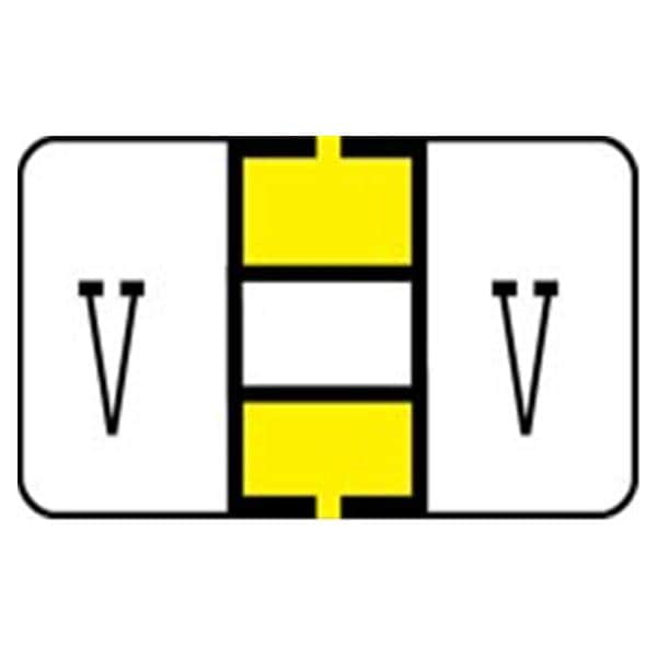 Jeter Compatible "V" Labels Yellow 500/Rl 500/Rl