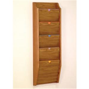 Chart Holder Priv 5-Pckt MdOak14x36x3.75 Ea