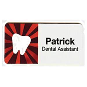 Name Badge Tooty Full Color PVC 1.5 in x 3 in Ea