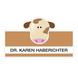Name Badge Cow Full Color Acrylic Plastic 3 in x 2.75 in Ea