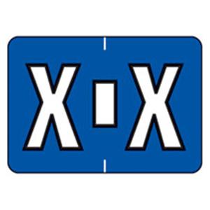 Colwell Jewel Tone "X" Blue Labels 1.5"x1" 500/Rl