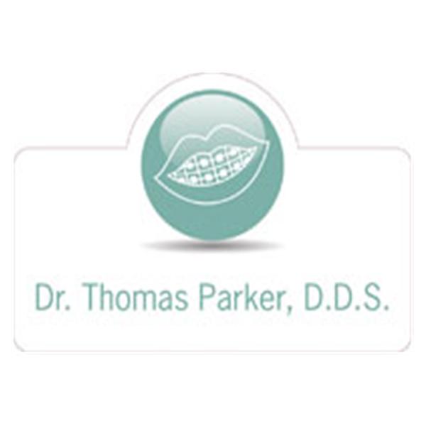 Name Badge Braces Full Color Teal Plastic Ea