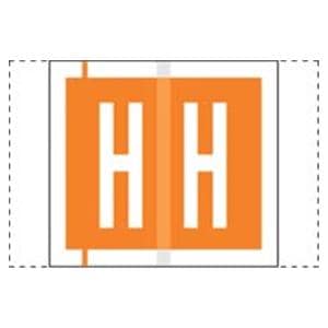 Col'R'Tab Compatible "H" LabelOrange 500/Rl