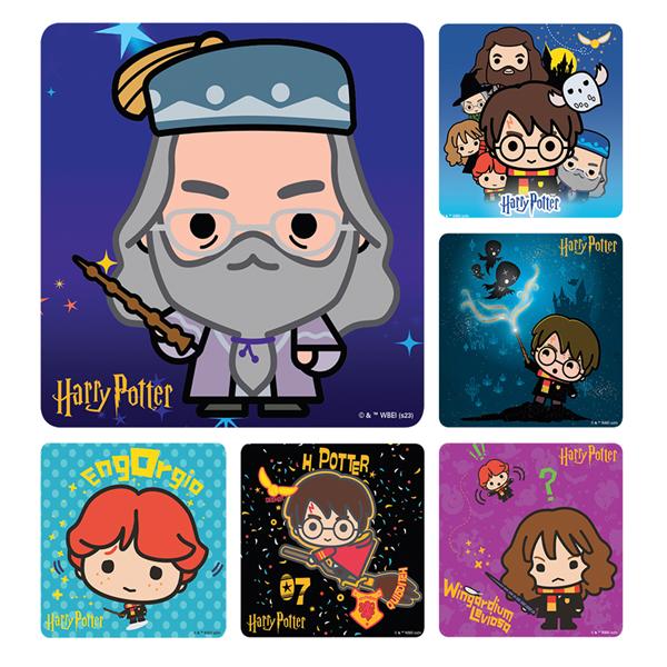 Stickers 2.5 in x 2.5 in Harry Potter Cartoon 100/Rl