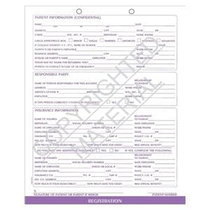 Clinical Record Dental Chart Patient Registration White 100/Pk