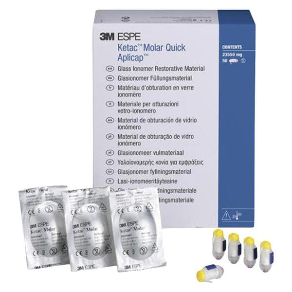 3M Ketac Molar Glass Ionomer Composite Aplicap Capsule Asrtd Shds Rfl 50/Bx