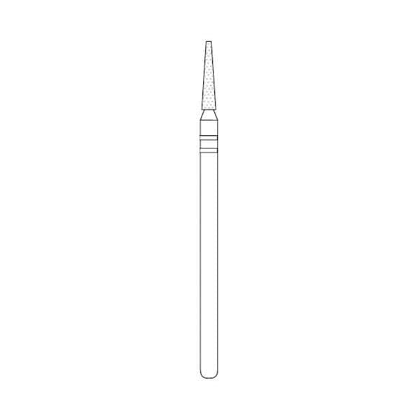 Two Striper Diamond Bur Laboratory Handpiece Fine Flat End Taper X701.9F Ea
