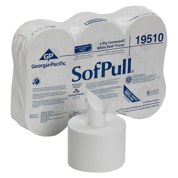 SofPull Center Pull Toilet Tissue White 2 Ply 6Rl/Ca