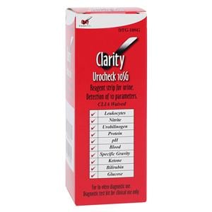Clarity 10 SG Urinalysis Test Strips 100/Bx