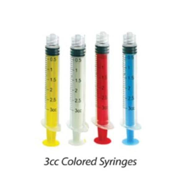 Luer Lock Style Irrigation Syringe 3 cc Red