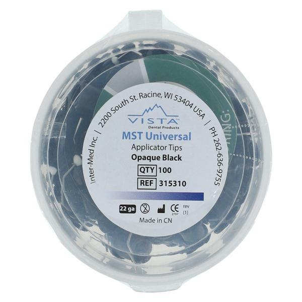 MST Prebent Applicator Tips Black Opaque 22 Gauge 100/Pk