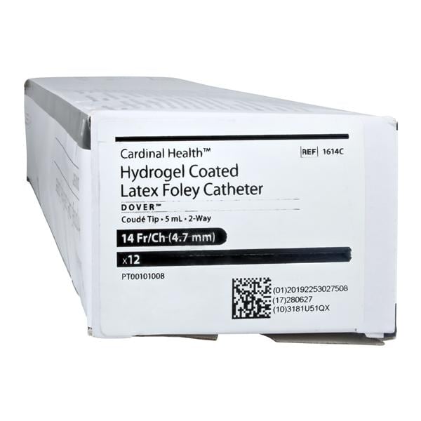 Dover Ultramer 2-Way Foley Catheter Coude Tip Latex 14Fr 5cc